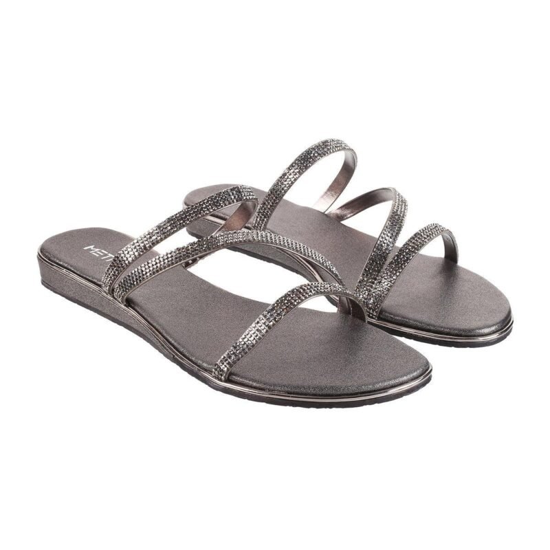 SleekStep Gun-Metal Casual Slippers